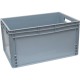 Storage Bin, Plastic, Grey, 800mm x 600mm x 220mm