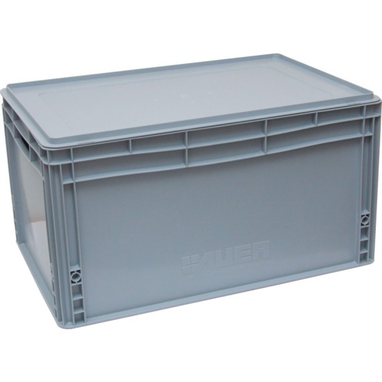 Storage Bin, Plastic, Grey, 800mm x 600mm x 220mm