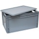 Storage Bin, Plastic, Grey, 800mm x 600mm x 220mm