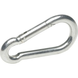 M8x80mm CARABINER HOOK BZP , CHROME M8x80mm CARABINER HOOK BZP , CHROME