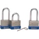 40 x 45mm Laminated Steel 3No Combination Padlock