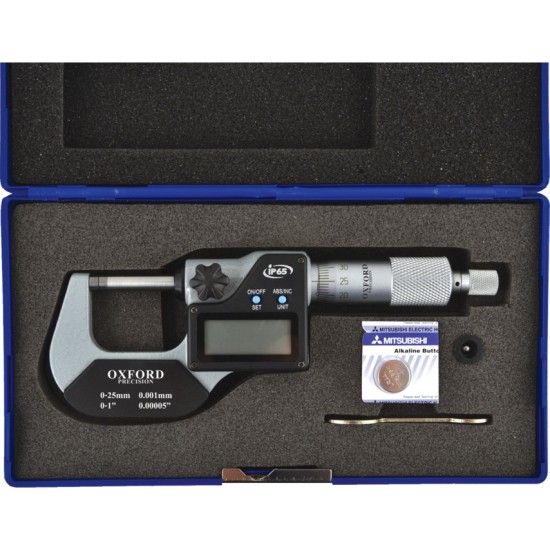 Oxford.0-25mm/0-1" IP65 DIGITAL EXTERNAL MICROMETER