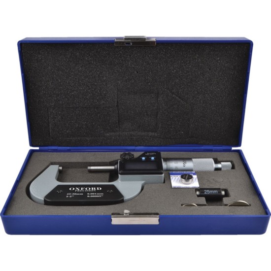 Oxford.25-50mm/1-2" IP65 DIGITAL EXTERNAL MICROMETER