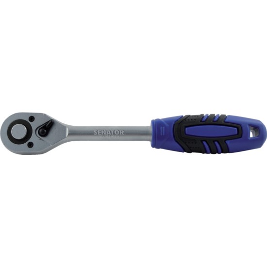 Senator.3/8 SQ. DR. Q/R 72T RATCHET HANDLE - RUBBER"