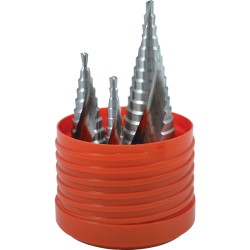 Sherwood.4-30mm SHEET METAL STEP DRILLS HSS (SET-3) Sherwood.4-30mm SHEET METAL STEP DRILLS HSS (SET-3)