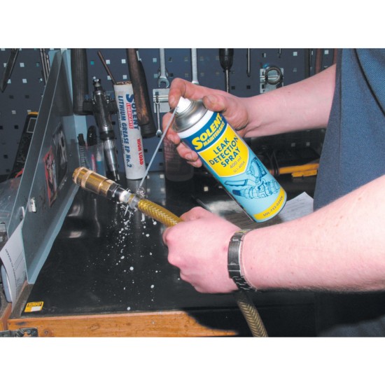 Solent Maintenance.SL1-400A LEAK DETECTOR SPRAY COMPRESSED AIR 400ml