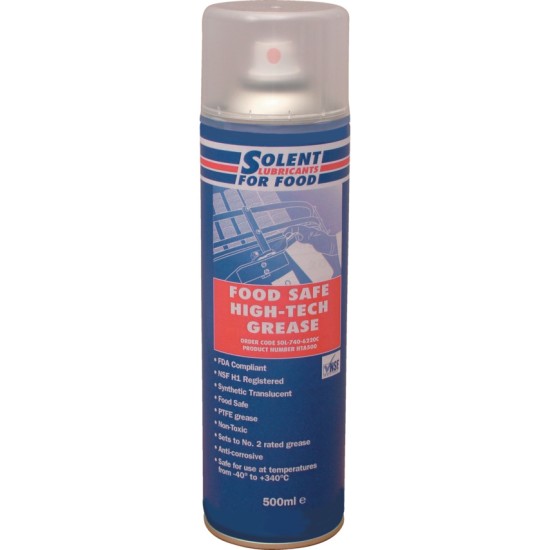 Solent Lubricants For Food.HTA500 High-Tech Grease 500ml