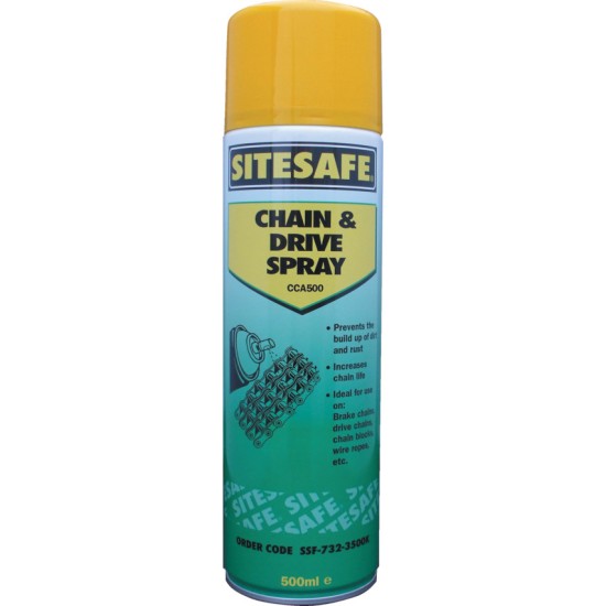 Sitesafe Contractor.CCA500 CHAIN &amp; DRIVE SPRAY 500ml