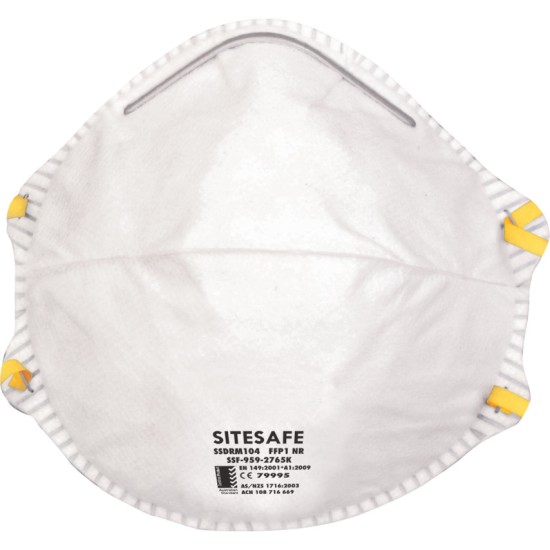 Sitesafe.SSDRM104 FFP1 Particulate Respirator, Pack of 20