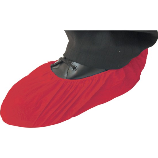 Sitesafe.DISPOSABLE OVERSHOES RED 16"/400mm (PK-100)