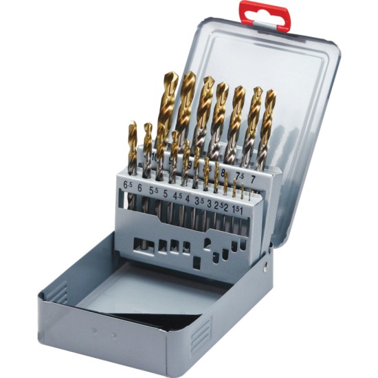 SwissTech.1-10.00mm x 0.5mm HSS-TIN DRILLS (SET-19)