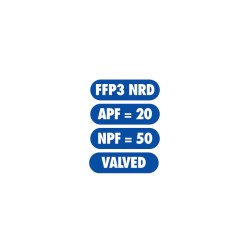 DRV350 FFP3 VALVED PARTICULATE RESP, MASK (PK-5) 