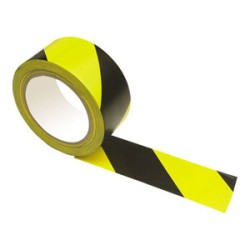 50mm Yellow Black Adhesive Barrier Tape, Lane & Hazard Tape