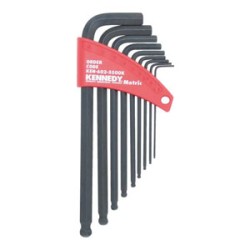 Metric L-Wrench Ball Driver Set ,1.5, 2, 2.5, 3, 4, 5, 6, 8 and 10mm