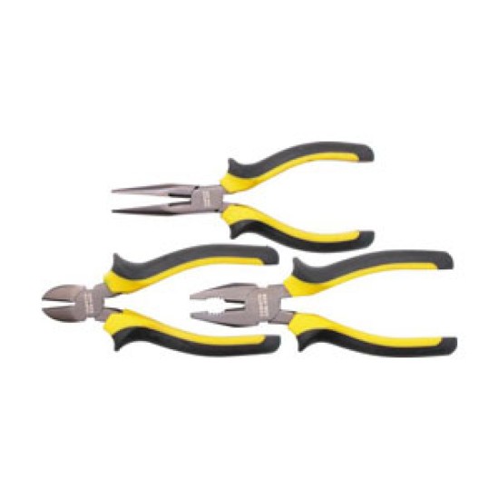 160mm CV PLIER SET 3-PCEBI-MATERIAL GRIP