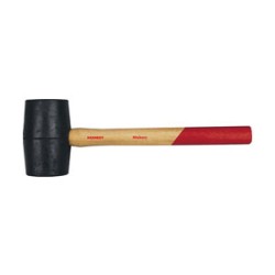 65mm, 24oz Black Rubber Mallet Wood Shaft 65mm, 24oz Black Rubber Mallet Wood Shaft