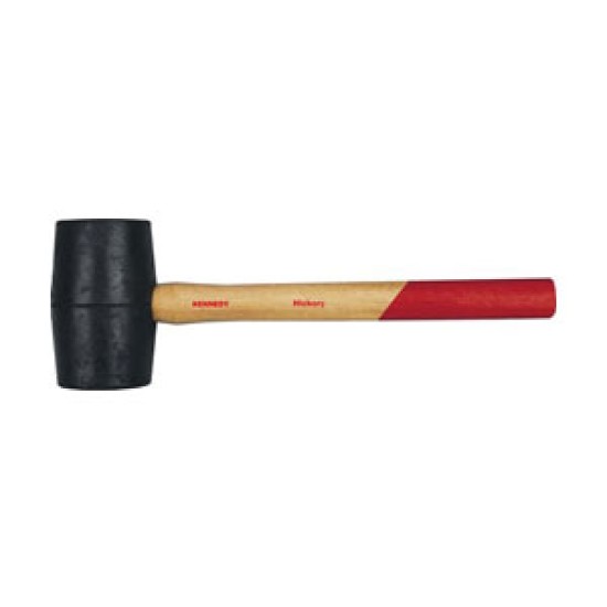 65mm, 24oz Black Rubber Mallet Wood Shaft