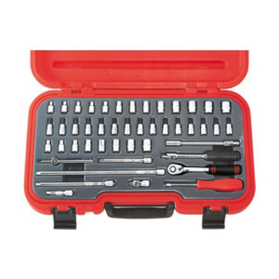 46pcs MM/AF Socket Set 1/4 SQ DR, Inch,MM