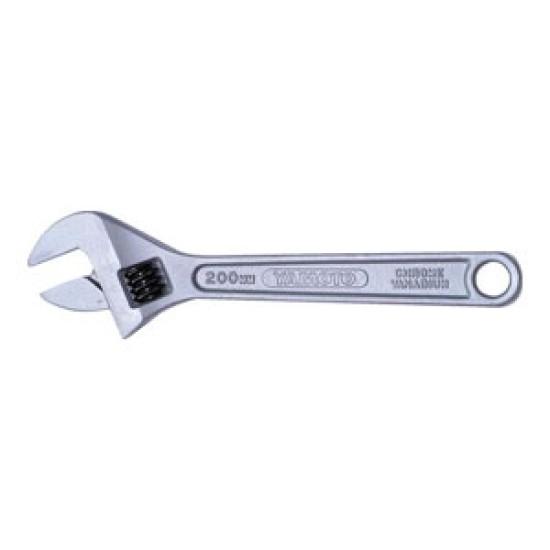 8" Satin Chrome Adjustable Wrench