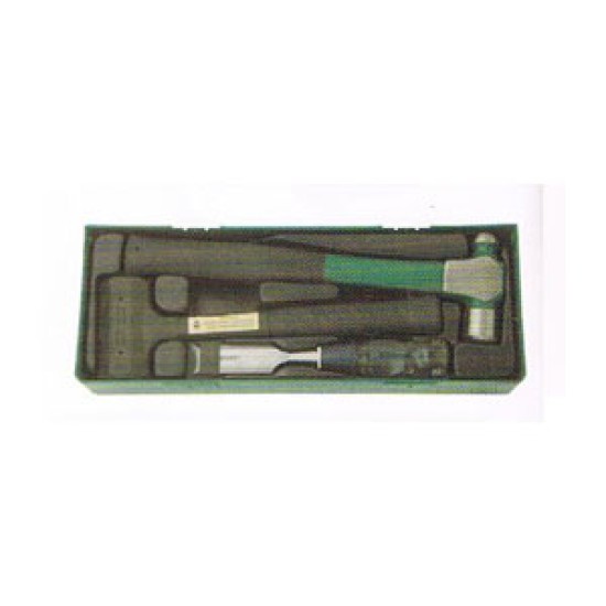 3Pcs Hammer &amp; Wood Chisel Set Jonnesway