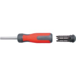 1/4" HEX BIT RATCHET DRIVER SET C/W 10 BITS 1/4" HEX BIT RATCHET DRIVER SET C/W 10 BITS