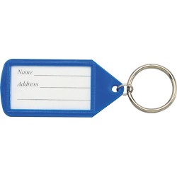 BLUE PLASTIC KEY RINGS - 50 PACK BLUE PLASTIC KEY RINGS - 50 PACK