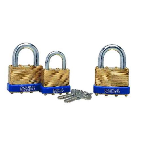 40x20mm LAMINATED PADLOCK BRASS BODY