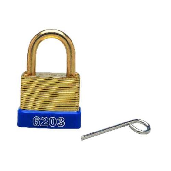 40x25mm LAMINATED BRASS 3No COMBINATION PADLOCK