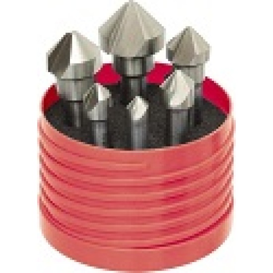 8-25mmx90DEG HSS-E S/S COUNTERSINKS (SET-6)