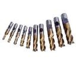 HSS ENDMILL TICN COATED SIZE: 4-16MM, 10pcs/set