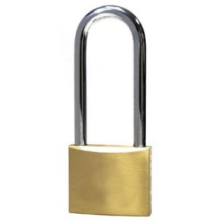 25MM LONG SHACKLE BRASS PADLOCK