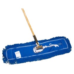 MICROFIBER DUST MOP(BLUE) 60CM WIDTH C/W ALUMNIUM HANDLE