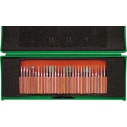 DIAMOND COATED BURR SET 3mm SHK 30PCE