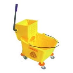 YELLOW MOP SINGLE BUCKET , DOWN PRESS