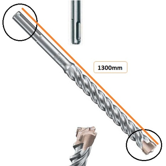 1" X 31" X 1300MM FLUKE LENGTH