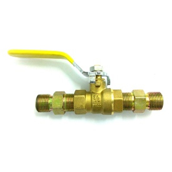 ROOT PUMP 2000, BALL VALVE(1), NIPPLE(2), MALE