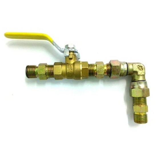 ROOT PUMP 2000, ELBOW(1), NIPPLE(3), BALL VALVE(1)