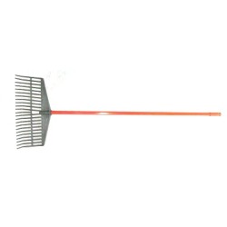 PLASTIC LAWN RAKE C/W HANDLE