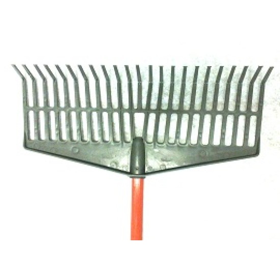 PLASTIC LAWN RAKE C/W HANDLE