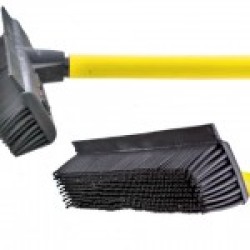 RUBBER BROOM 320MM X 50MM C/W HANDLE, 6SET/BOX