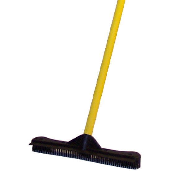 RUBBER BROOM 320MM X 50MM C/W HANDLE, 6SET/BOX