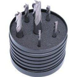 4FL CARBIDE PLAIN SHANK END MILLS 3-10mm (SET-6) 4FL CARBIDE PLAIN SHANK END MILLS 3-10mm (SET-6)