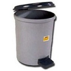 PLASTIC STEP DUST BIN H 12"
