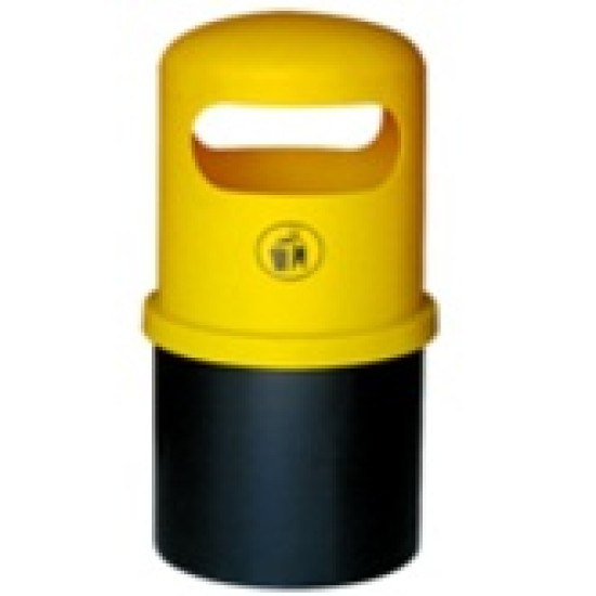 WINTER 85 POLYETHYLENE ROUND BIN WITH CAP, SIZE: 450 (D) X 1010