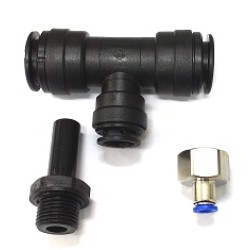 7 V V 4 PNEUMATIC FITTING, TEE 1PC, REDUCER 1PC, M6 TUBING FITTI