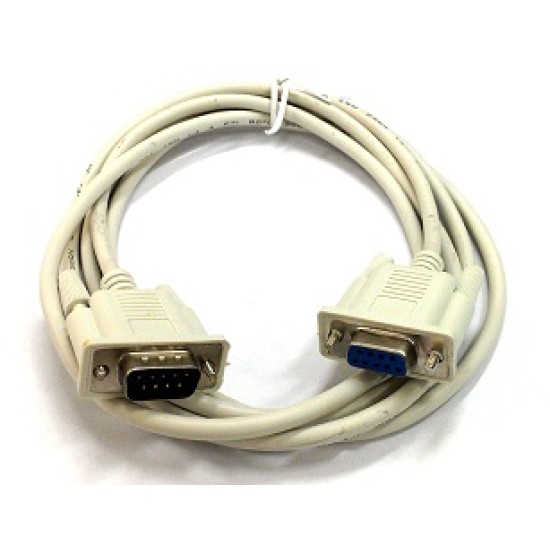 9 PIN MALE TO FEMALE CONNECTOR SERIAL PORT TYPE CABLE LENGTH 2MT