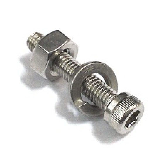 DX416C S/STEEL CAP, NUT, SPRING WASHER