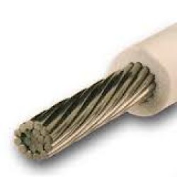 4MM S/STEEL C/W WHITE PVC COATED WIRE, 100ft/roll, QNA0049314