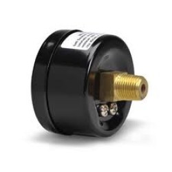 PRESSURE GAUGE, BACK THREAD, M13, 53MM 0-100PSI, BLACK METAL CAS