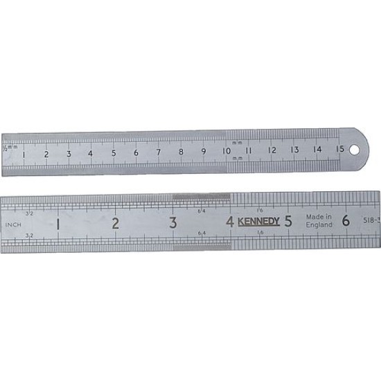 150mm/6" FLEXIBLE RUSTLESS RULE ROUND END